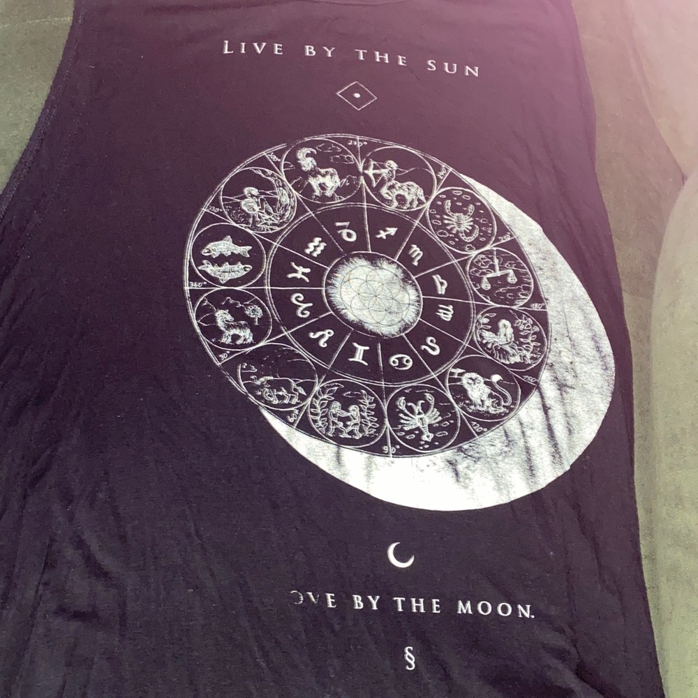Black Zodiac Graphic Tank Top - Picture 4 of 5